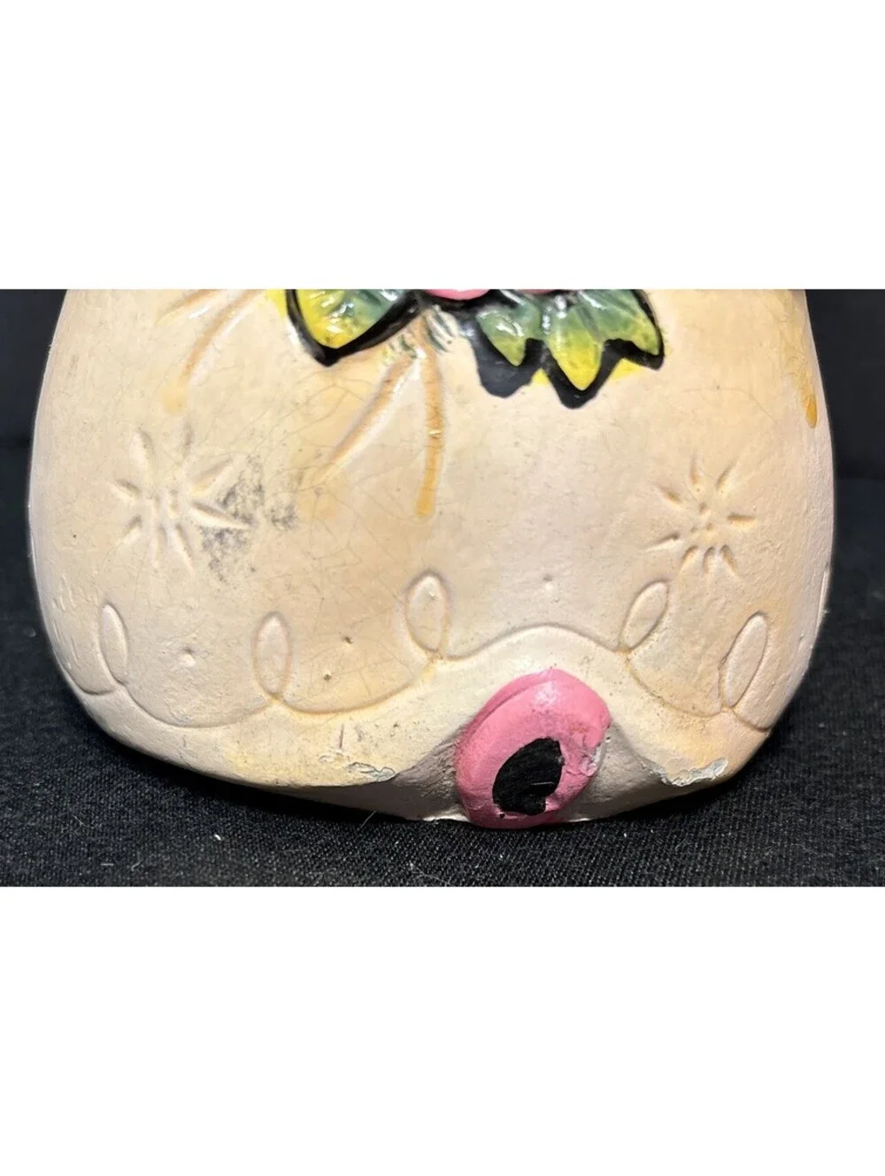Vintage 1950s Big Eyed Girl Bank with Its Rubber Cork Made In Japan Piggy Bank
